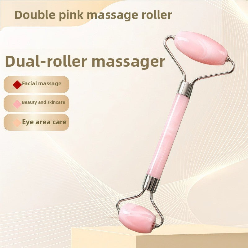 Rouleau de massage facial en r�sine cristal et ensemble de planche Gua Sha