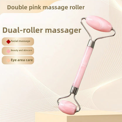 Rouleau de massage facial en r�sine cristal et ensemble de planche Gua Sha