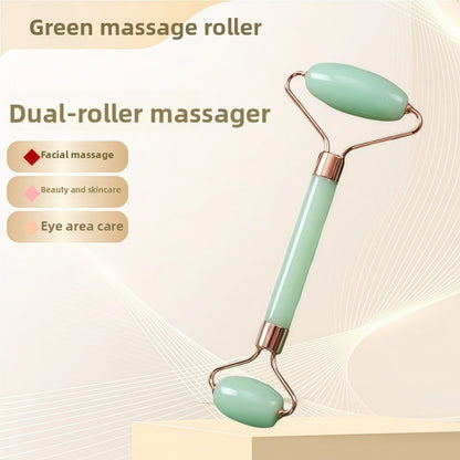 Rouleau de massage facial en r�sine cristal et ensemble de planche Gua Sha