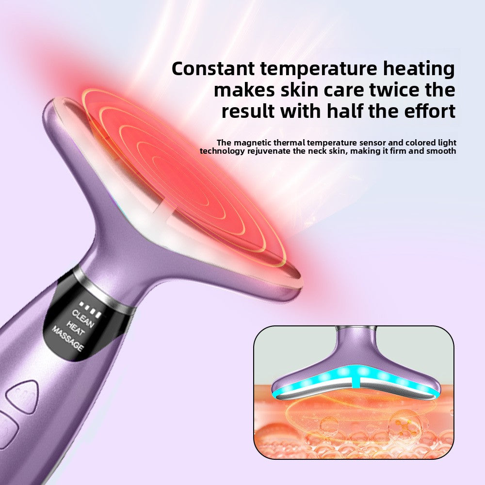 Appareil de soin du cou par luminoth�rapie sept couleurs avec microcourant EMS