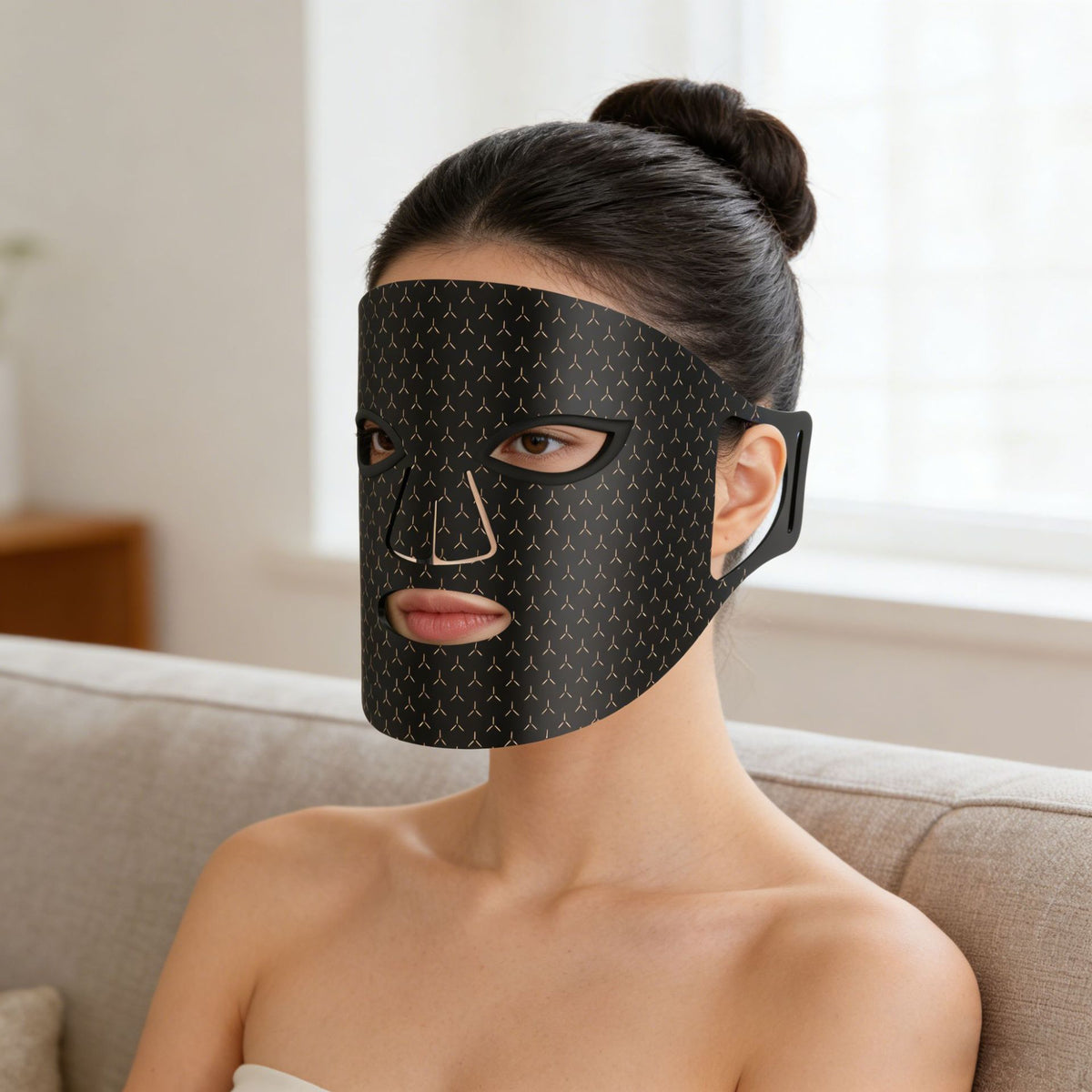 Dispositif de masque facial LED photonique sans fil