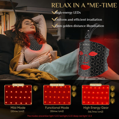 Silicone LED Mask – 7 Colors & Infrared Therapy