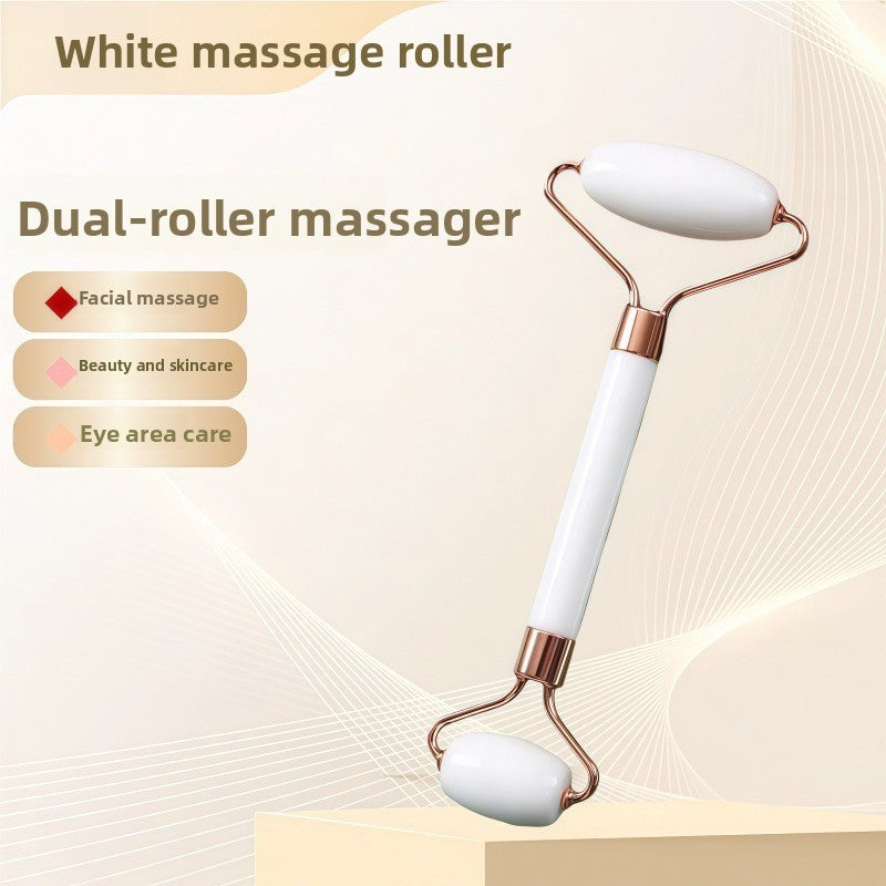 Rouleau de massage facial en r�sine cristal et ensemble de planche Gua Sha