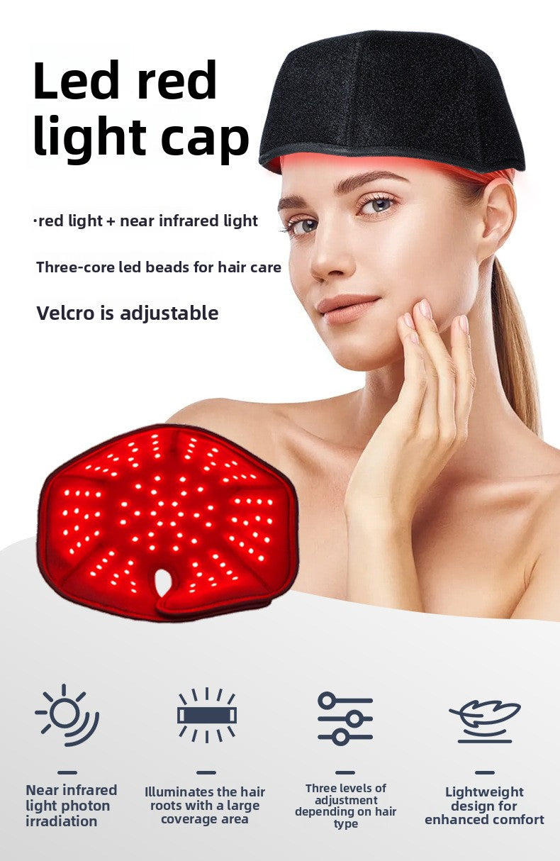 Bonnet de luminoth�rapie LED rouge avec chaleur infrarouge pour la croissance des cheveux