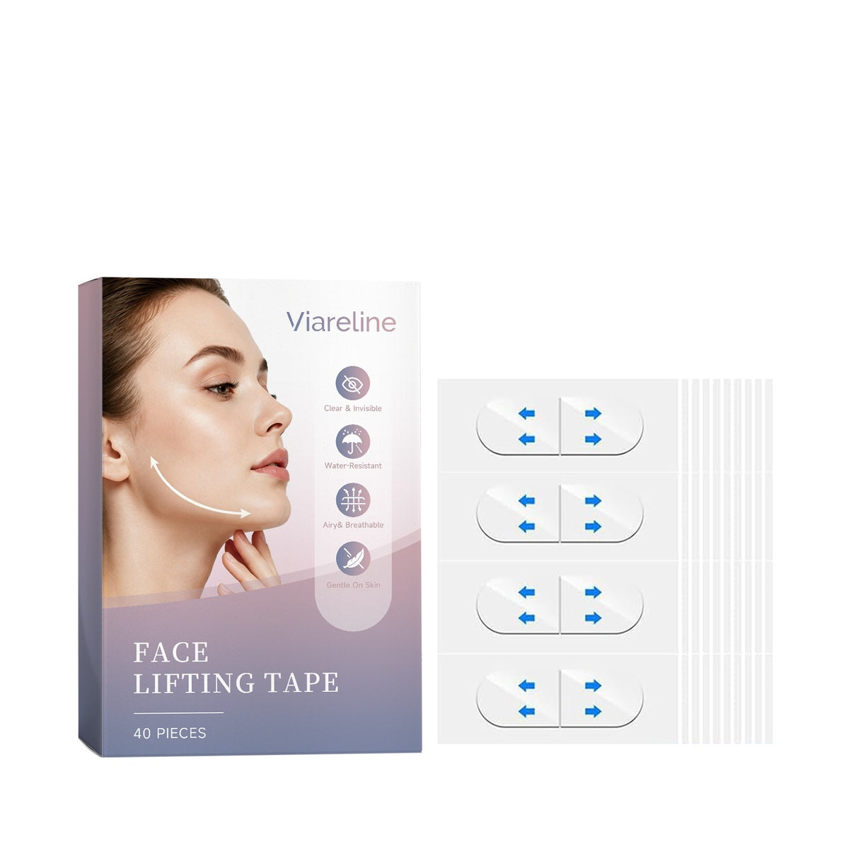 Patchs invisibles pour le contour du visage Viareline