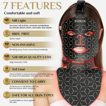 Silicone LED Mask – 7 Colors & Infrared Therapy