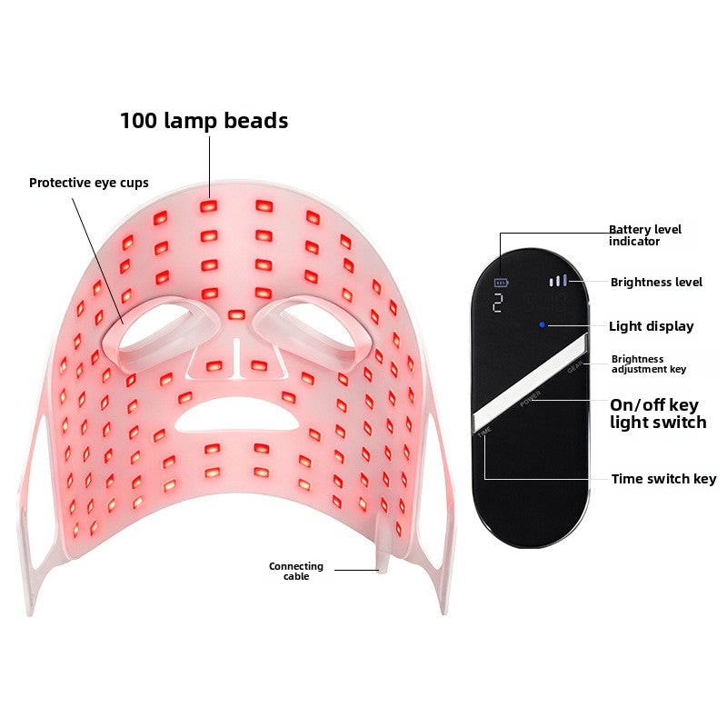 Dispositif de masque facial LED photonique sans fil