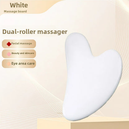 Rouleau de massage facial en r�sine cristal et ensemble de planche Gua Sha