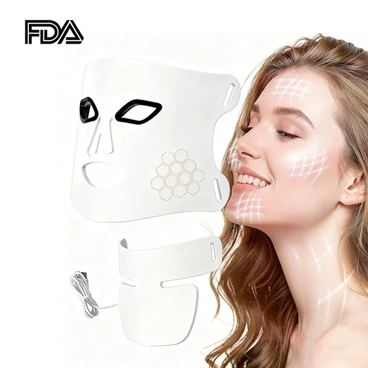Masque LED Visage & Cou – Lumière Rouge & Infrarouge