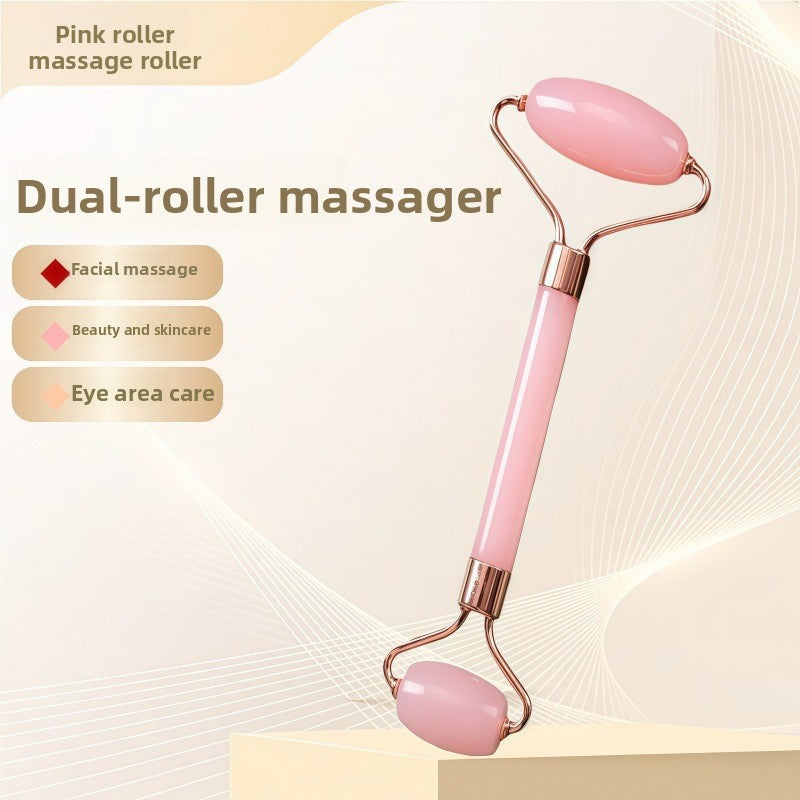 Rouleau de massage facial en r�sine cristal et ensemble de planche Gua Sha