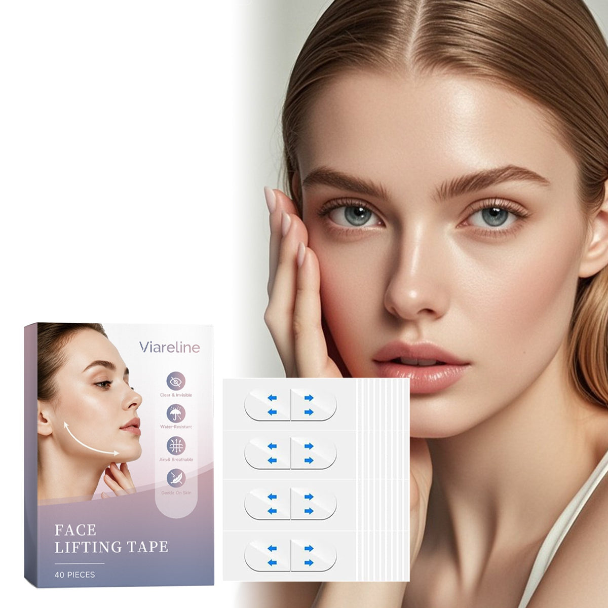 Patchs invisibles pour le contour du visage Viareline