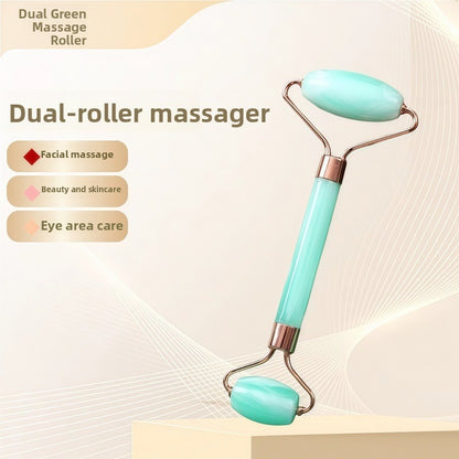 Rouleau de massage facial en r�sine cristal et ensemble de planche Gua Sha